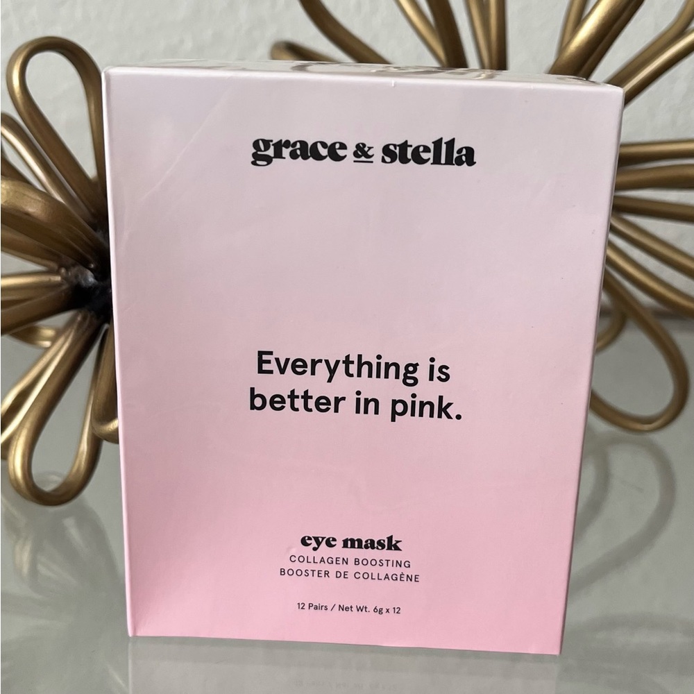 NIB Grace & Stella Everything is Better in Pink Eye Mask  12 pairs